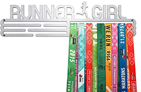 United Medals Runner Girl Medaillenhalter Edelstahl | Medaillen Aufhänger | Medal Hanger Holder Display Rack