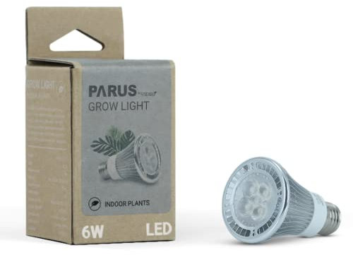 Parus by Venso Growlight Indoor plants LED E27 Pflanzenlampe, Vollspektrum, 6W Pflanzen Lampe, Venso Ecosolutions, verbesserte Photosynthese, höhere Chlorophyllbildung, Venso Pflanzenlampe Weiß