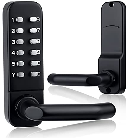 Keyless Entry Door Lock Riegelschloss mit Tasten, 100% mechanische wasserdichte Tastatur Türknauf Riegel für Tür, Front-Kombination Türschlösser Key Code Digital Türschloss