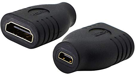 PNGKNYOCN 2 Stück Micro HDMI Typ D Buchse auf HDMI Typ A Buchse Adapter Unterstützt 3D 4K 1080P KANGPING für Kameras, Computer, Projektoren