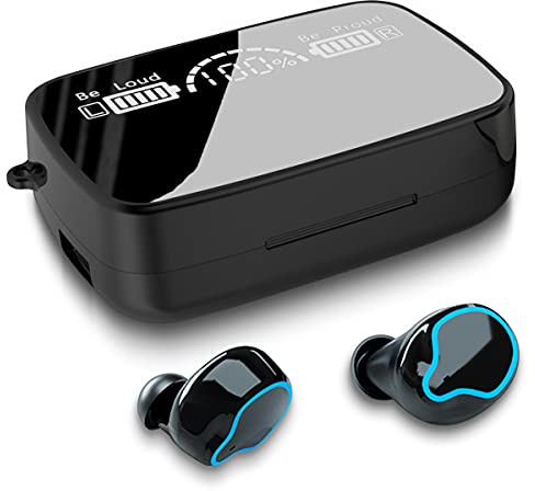 Kopfhörer Bluetooth In-Ear Ohrhörer kompatibel für Samsung Galaxy S26 S25 S24 S23 S22 S21 S20 FE Plus Ultra Edge Anzeige Wireless Premium Sound Bass Black Wasserdicht Lange Spielzeit