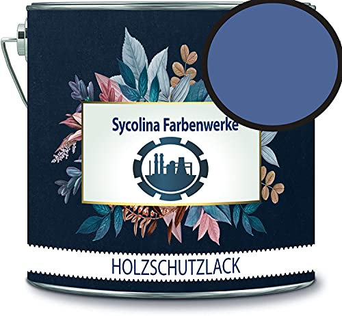 Peinture de protection pour bois - Résistant aux intempéries - Protection longue durée contre les intempéries - Couleur de protection du bois RAL 5023 - Bleu clair