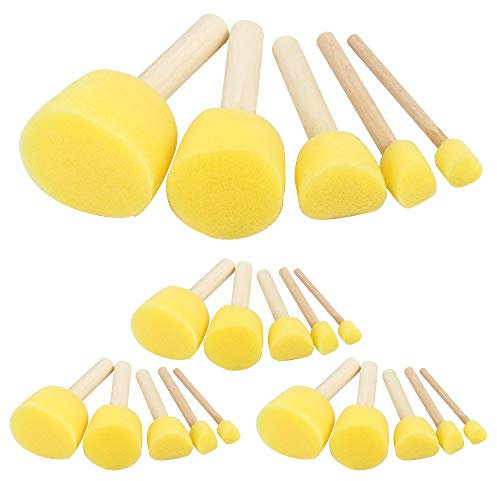 20 Stück Pinselset aus Schaumstoff, malschwamm Schaum für Malerei Handwerk Keramik DIY Malerei Werkzeuge Packung