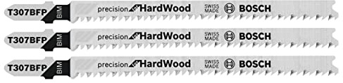 BOSCH T307BFP 3 pc. 4-1/2 in. 12 TPI Precision for Hardwood Jig Saw Blades