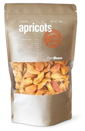 Gymbeam Albicocche Liofilizzate 100g, Gusto e Aroma Autentici, Senza Additivi o Zuccheri Aggiunti, Conservano Nutrienti Benefici, Snack Salutare, Ideale per Porridge, Yogurt, Frullati e Dolci
