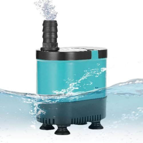 Teksome Pompa di Raccolta sommergibile - Pompa Acqua Antiperdita per Fontane,Pompa per Fontana Durevole per Fontana da Giardino, Stagno per Pesci, Acquario, ossigenato