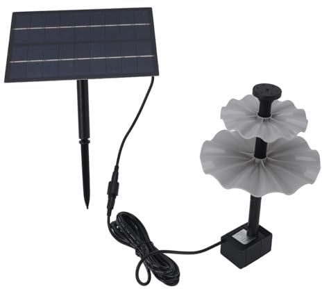 Bewinner Solarbrunnen für Draussen – Vogelbad Brunnen, Solarenergie mit 200 L/h und 4 W Leistungsstarker Leistung, Solar-Teichpumpe Bis zu 150 Cm Höhe für Garten und Hof
