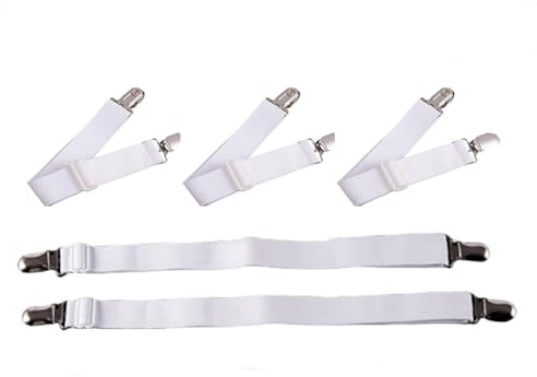 MUNSKT Tischdeckenklammern, versteckter Riemen, verstellbare Elastizität, Picknick-Tischdecken-Halter, Clip, Bettlaken-Clips, für drinnen und draußen, für dicke Tische, Bankabdeckung, Party,