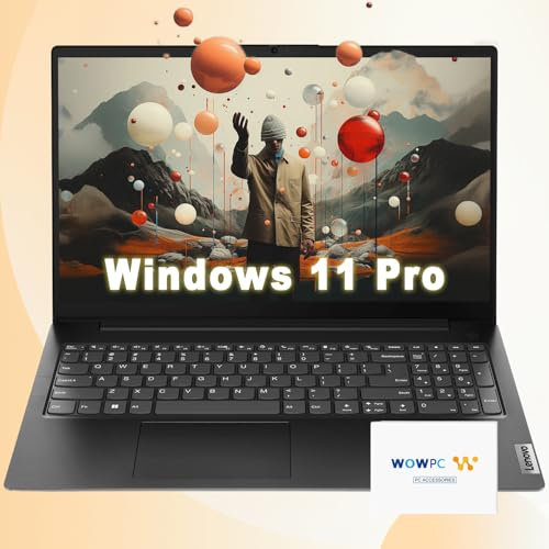 Lenovo V15 Business Laptop | Intel 4-core Processor | 15.6 FHD (1920 x 1080) | 32GB RAM | 1TB SSD | Ethernet RJ-45 | Military Durability | Windows 11 Pro | w/WOWPC 500GB External Storage