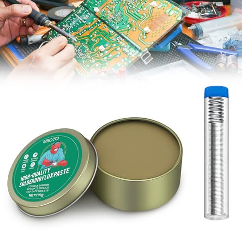Lötflussmittel, Solder Paste, No Clean Lötfett Flussmittel mit Lötzinn mit Flussmittel, Lötpaste Flussmittel, Soldering Flux für Precision für Maschinen, Metall, Blech, Telefone, Pc-Karten, Bauteile