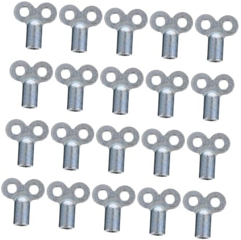 TOKIDNY 20pcs Radiator Heater Bleed Key Metal Square Socket for Plumbing Water Tap Heater Bleeding