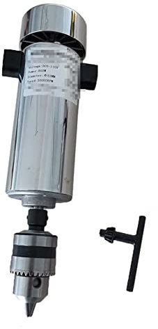 VCHICS CNC-Spindelmotor-Kit, 80. 0W DC Spindelmotor-0. 8KW DC 0-110V 20000rpm CNC Schnitzen Fräsen Luft Kalt Spindelmotor for Das Gravieren für DIY-Gravur, CNC-Gravur, CNC-Bohren(800w AdapterSpindle)