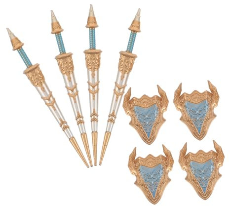 JUMPLAWN 8St Mini -Waffenbausteine Kinderaccessoires römisches Mittelalter Zubehör Baukasten Ritter Mini -Soldaten Model Ritter Actionfiguren Plastik
