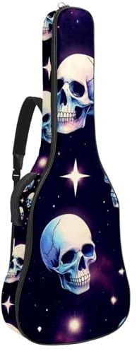 Gitarrentasche für Akustikgitarre, 101,6 cm, 101,6 cm, 106,7 cm, mit doppelt verstellbarem Schultergurt und Schlaufe zum Aufhängen auf der Rückseite, Grün / Grau / Salbei, Multicolor 08, 42.9x16.9x4.7