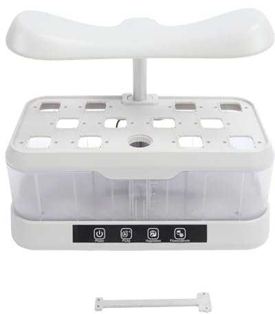 Planteur Hydrophonique, Système de Culture Hydroponique avec une Lumière LED de 100 à 240 V, Opération en un Seul Légumes (Transparent)