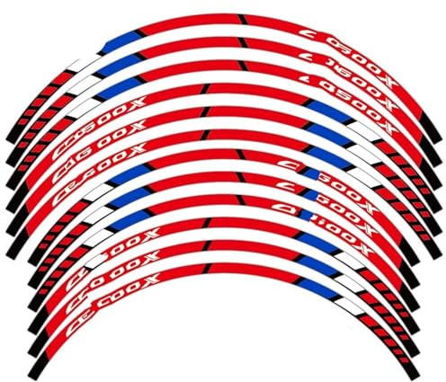 SJHYLL Pegatina Moto Adhesivo Reflectante para Rueda Motocicleta Accesorio para El Interior del Buje Cinta Banda Llanta Resistente Al Agua para CB500X Pegatina Llanta