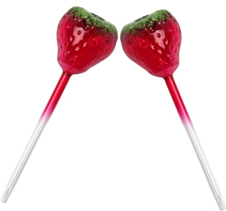 Milisten 2 Pièces Goutte Automatique Verre Forme Fraise pour Plantes Intérieur et Extérieur Arrosage sans Effort Globe Auto-arrosant
