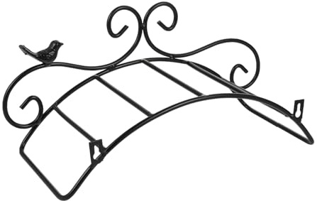 ORFOFE Soporte Decorativo y Ahorro de Espacio para Manguera de Jardín de Hierro Estilo Antiguo Resistente al Sol para Colgar Mangueras en Pared