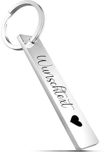 Meinearmbänder- Personalisierter Edelstahl Schlüsselanhänger – Gravur Schlüsselring mit Motiven (Drive Safe, Partner, Vater) – Geschenkidee für Männer & Frauen, Autoschlüsselanhänger, Geburtstag