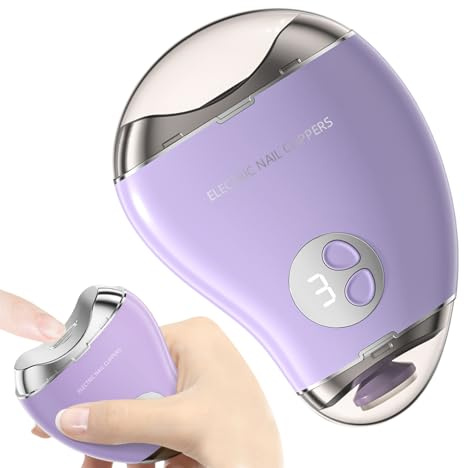 Automatischer Elektrischer Nagelknipser Mit LED-Licht Und Nagelfeile – Doppel-Zehennagelknipser Mit 3-stufigem Display, Sicheres Mango-Design, Wiederaufladbarer, Für Babys, Senioren, Erwachsene