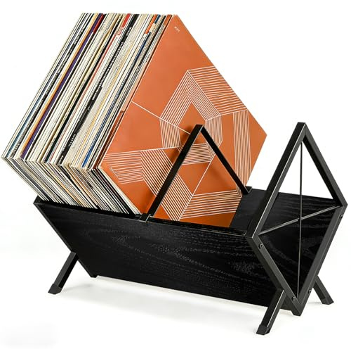 CASDUCT Soporte Para Discos de Vinilo, 80-100 LP Expositor Discos Vinilo