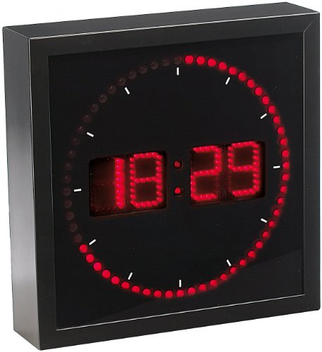 Lunartec LED-Wanduhr mit Sekunden-Lauflicht durch rote LEDs