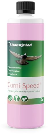 Röhnfried - Carni-Speed Konzentrat (10 ml/Liter Trinkwasser) | Mit L-Carnitin für den Fettstoffwechsel der Tauben | Regeneration & Flugfreude (500 ml)