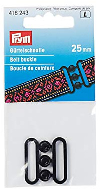 Prym Schnalle für Gürtel, Metall, schwarz, 11 x 5,7 x 1 cm