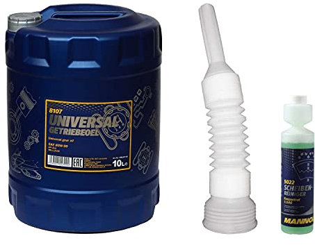 QR-Parts Set 10 Liter 85405850 CT4504 MN8107-10 5022 MANNOL Scheibenreiniger Konzentrant 1:100 250ml ORIGINAL Universal Getriebeoel 80W-90 API GL 4 Auslaufschlauch