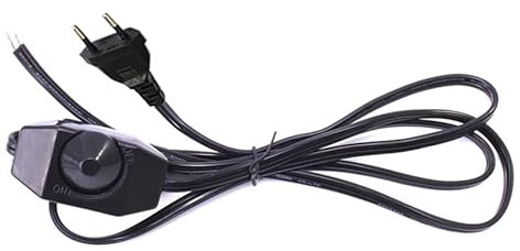 CABLEPELADO Cavo di alimentazione con regolatore Intensità Tipo C CEE7 | Sezione 0,75 mm² | HO3VVH2-F | Adatto per prese, reglette, alimentatori, portalampada | Nero | 1.80 metri