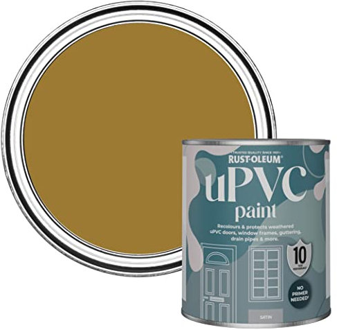 Rust-Oleum Yellow uPVC Door and Window Paint In Satin Finish - Wet Harvest 750ml
