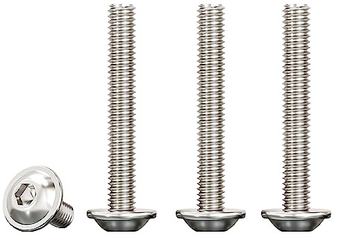 Drenky Viti a Testa Bombata con Esagono Incassato M5x40mm,20 Pezzi Bullone Meccanico con Flangia Acciaio Inox A2 V2A Viti Completamente Elevata Durezza,Filettatura Metrica
