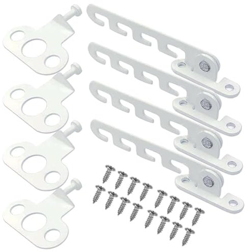 Fensterschlösser Fensterfeststeller Eisen Fensterstopper,Kippfensterschutz,Zuschlagschutz Fensterriegel,Fenster Kipp Regler zum Einstellen der Fensteröffnung mit 16 Schrauben