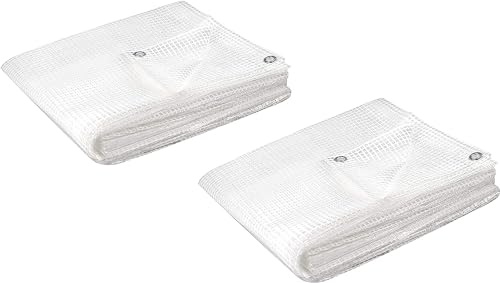 Kippen 6083X Lot de 2 bâche rétinée Transparente. Dimensions 3 x 3 m. Grammage 130 g/m²