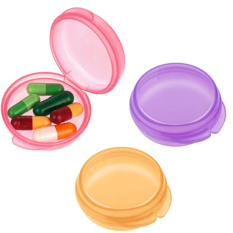 WLLHYF Lot de 3 mini boîtes à pilules portables - Pour voyage, médicaments, vitamines, foie de morue - Pour la maison et le travail (Lot de 5, 3 pièces)