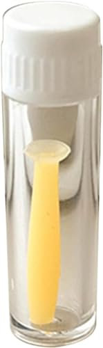 Jinshining 1 herramienta para lentes de contacto de silicona suave amarilla, removedor de émbolo para lentes blandas y duras, accesorio multiusos, aplicador de lentes de contacto, cuidado de lentes de