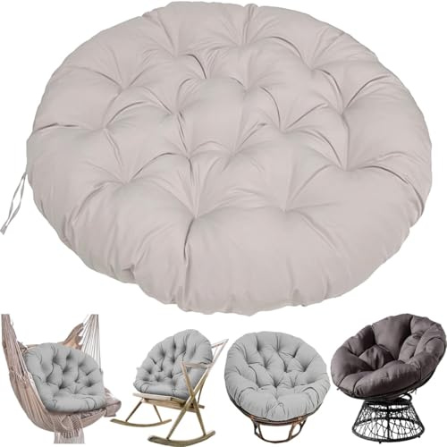 DRFGHK Rund Polster for Papasansessel 180/90/100/110/120cm Wasserdicht Outdoor/Indoor Bodenkissen Kissen for Gartenmöbel Sitzauflage Auflage for Papasan(#5,110cm/43in)