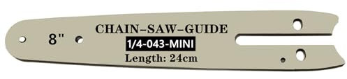 La piastra di guida per motosega è adatta per la catena di 8 pollici, mini motosega a mano, lunghezza della piastra di guida, 24 cm, lavorazione del legno, guida per catena