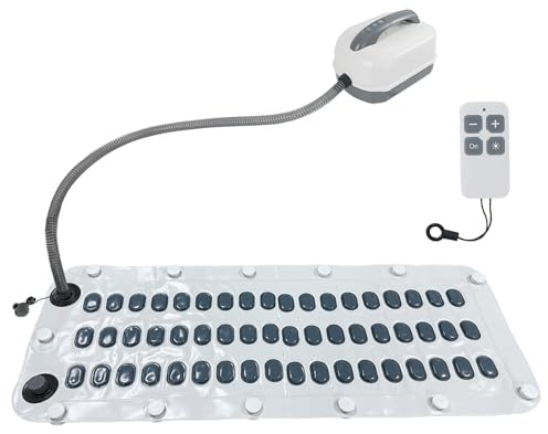 AQQHSAIN Bubble Bath Mat Electric Portable Spa Bathtub Non-Slip Mat Waterproof Full Body Massager with Suction Cup Bottom Adjustable Bubble Bath Thermal Massager Machine