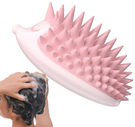 Spazzola per shampoo – Shampoo massaggiatore per capelli ricci per cuoio capelluto, spazzola per capelli bagnati e asciutti per la testa per lo stress, rilassare la crescita dei capelli con setole