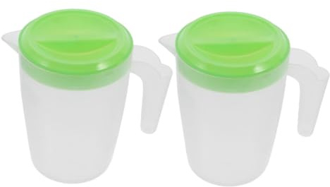 Veemoon Lot De 2 Pichets À Jus En Plastique Avec Couvercle Pour Réfrigérateur Récipients À Boissons Pour Eau Froide Bière Et Poignée Confortable Pour Restaurants Bars Et Hôtels