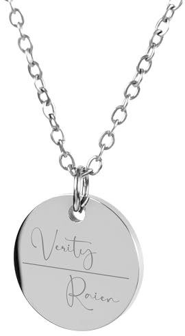 Aurelyn Halskette personalisiert Damen mit Gravur – Namenskette Edelstahl wasserfest & hautfreundlich – Kette mit Namen/Initialen – Geschenk für Frauen