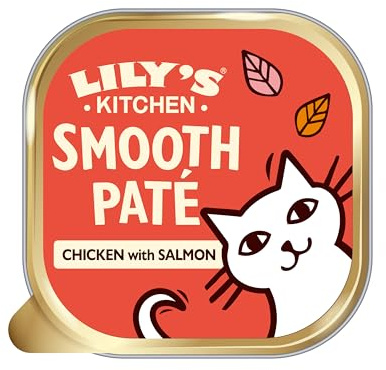 Lily’s Kitchen Made with Natural Ingredients Smooth Pate Chicken with Salmon Adult Wet Cat Food 19 x 85g Trays