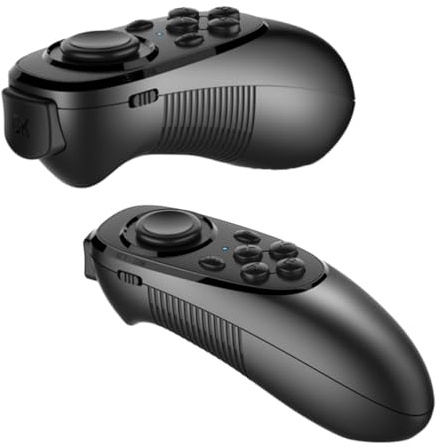 LOORGVEL Multifunktionaler Kabelloser Vr Brillen Controller aus Kunststoff mit Joystick Werkzeug und Musikmodus für Smartphone und Gaming in Schwarz