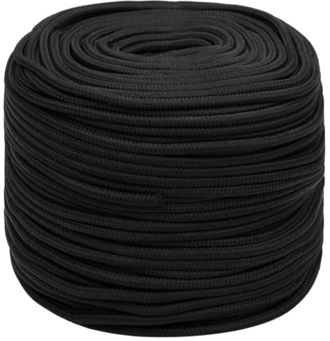 Sisalseil Kletterseil Festmacher Rope,Bootsseil Schwarz 10 mm 100 m Polypropylen,Für Sport,Garten Dekoration,Bastelarbeiten Kratzbaum