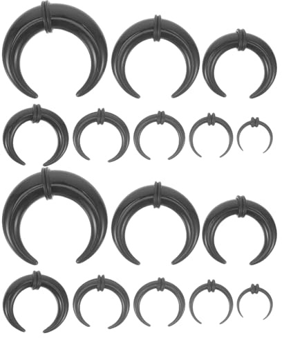 Healvian 16 St Akryl Nässeptumring Näspiercing Klämma Öronpiercing Hål Expander C-Formad Septumsträckare Akryl Piercingsmycken Näsring För Kvinnor Septumring För Kvinnor