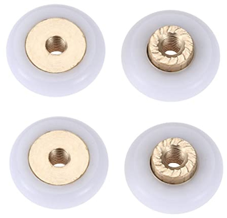 4Pcs 18mm Dia Sliding Shower Door Replacement Wheel Roller Casters Furniture Castors Runners Wheels for Shower Enclosures Runner