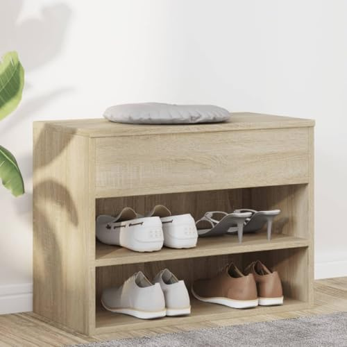 Genérico Banco Zapatero Madera contrachapada Roble Sonoma 60x30x45 cm