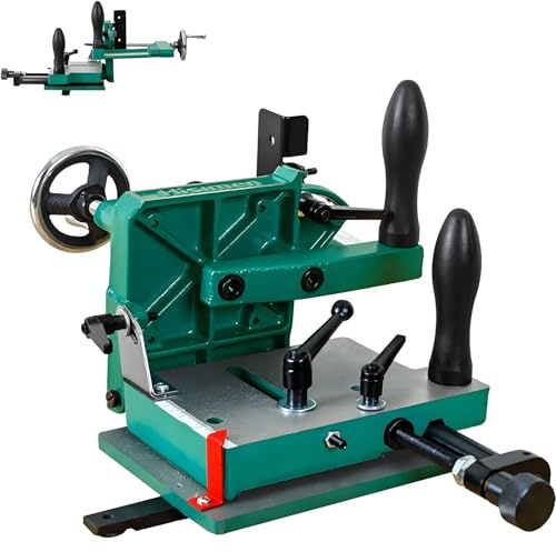 Tenoning Jig for Table Saws, Heavy Duty Woodworking Tool, 0-45° Rear Pallet & 0-15° Backing Plate Tilt, Multi-Position Control Levers for Accurate Cuts
