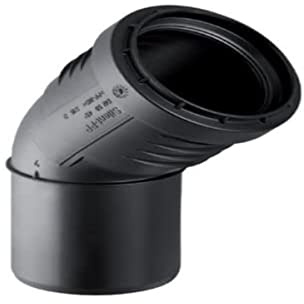 Geberit 390422141 Bogen Silent-PP mit Muffe, 45 Grad DN 90